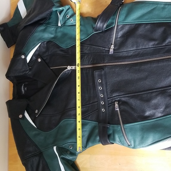 LAMARQUE Harlee Biker Leather Dress Jacket, Size M - Picture 10 of 16